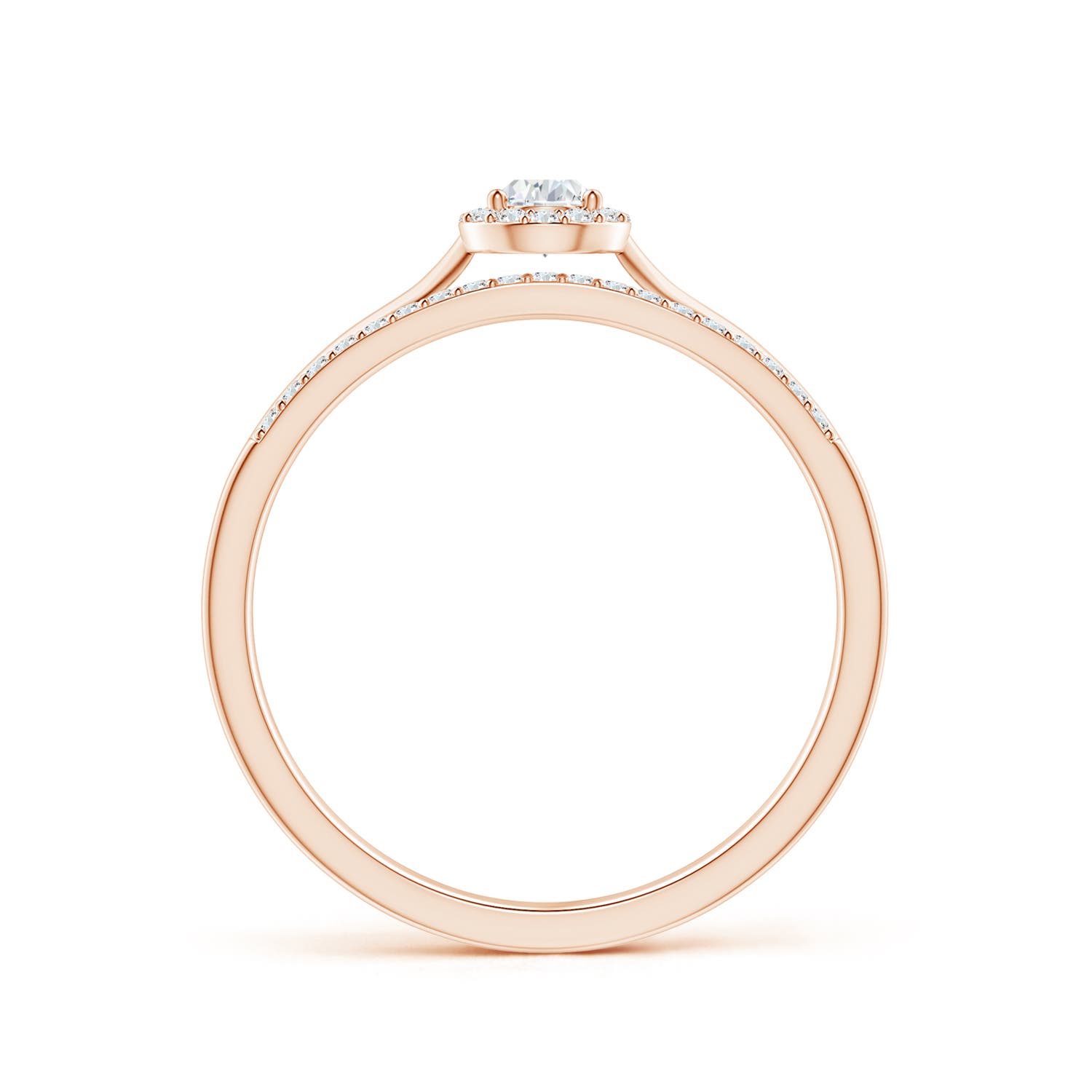 G, VS2 / 0.25 CT / 14 KT Rose Gold