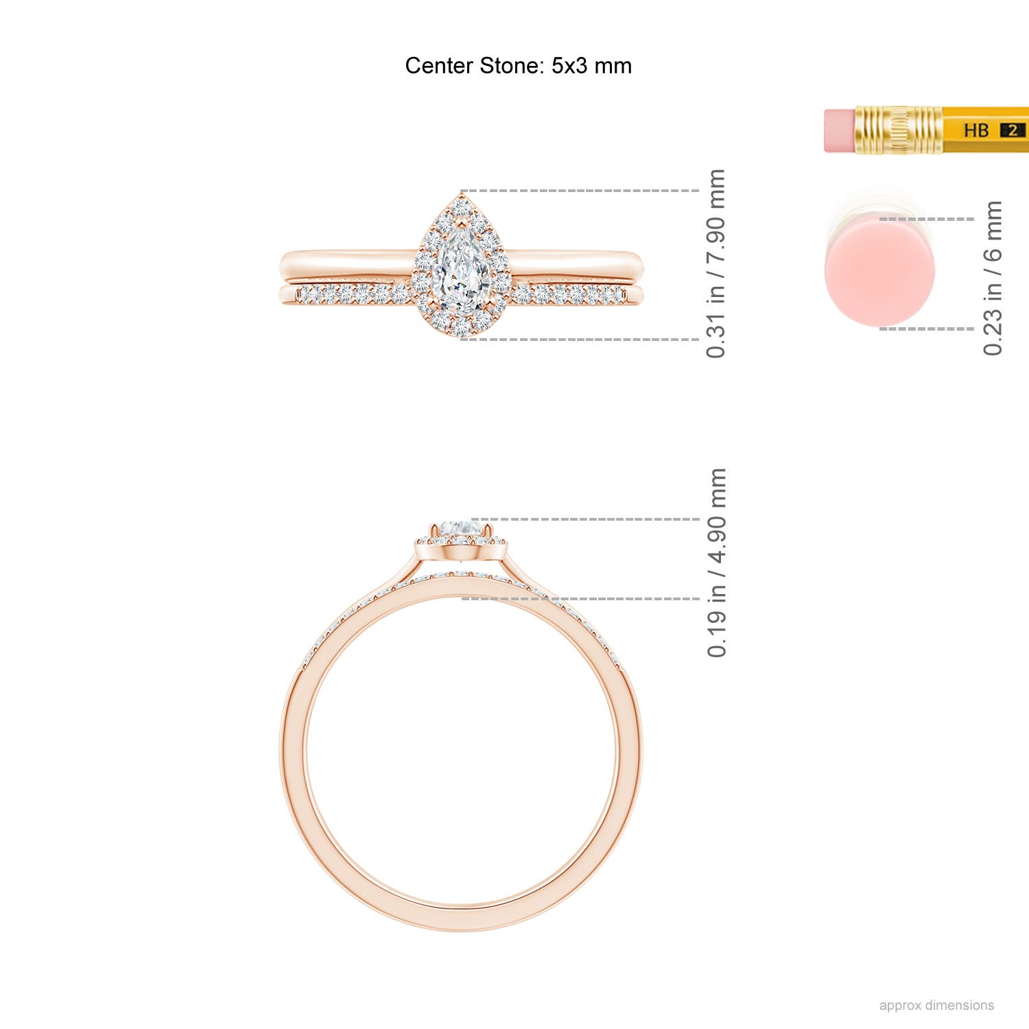 G, VS2 / 0.37 CT / 14 KT Rose Gold