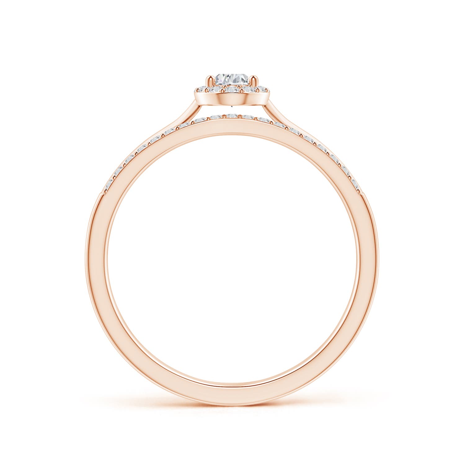 H, SI2 / 0.37 CT / 14 KT Rose Gold