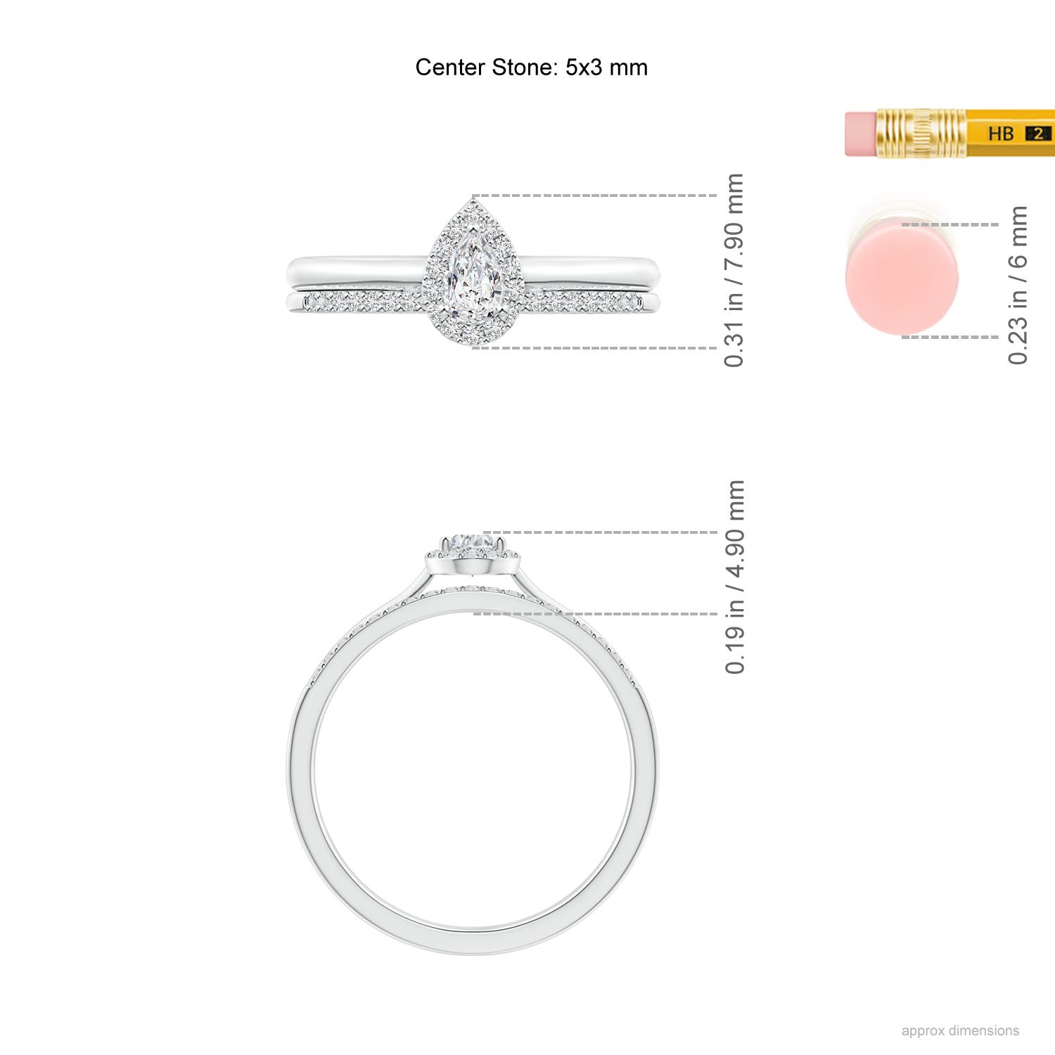 H, SI2 / 0.37 CT / 14 KT White Gold