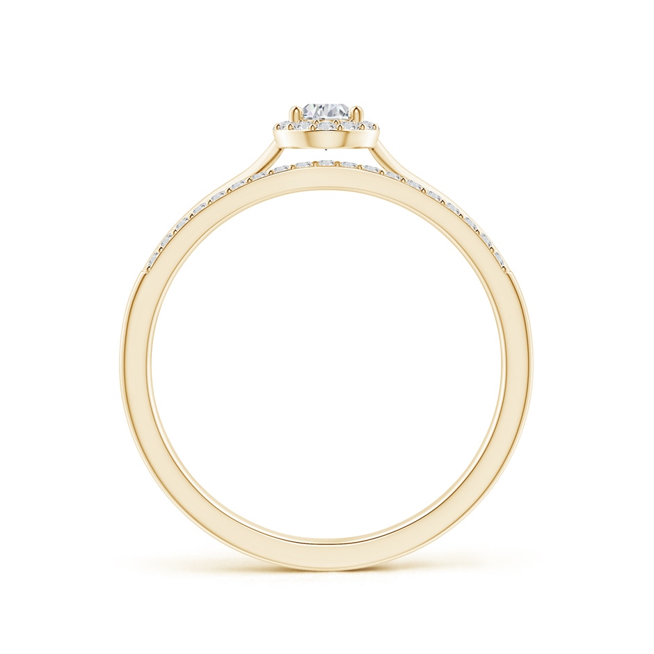 5x3mm HSI2 Pear-Shaped Diamond Halo Bridal Set in Yellow Gold side-1