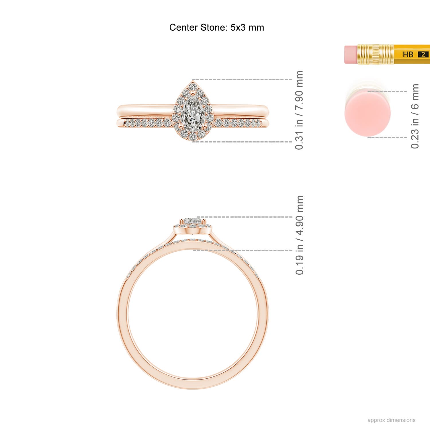 K, I3 / 0.37 CT / 14 KT Rose Gold