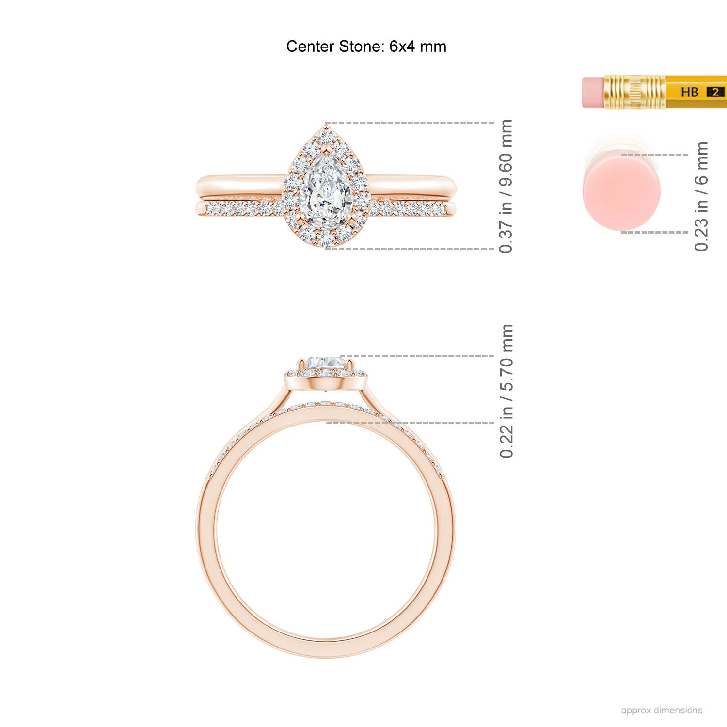 G, VS2 / 0.63 CT / 14 KT Rose Gold