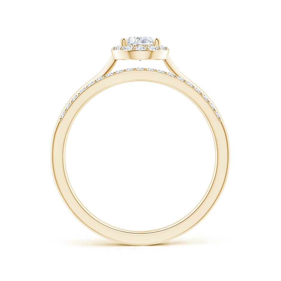 6x4mm GVS2 Pear-Shaped Diamond Halo Bridal Set in Yellow Gold side-1