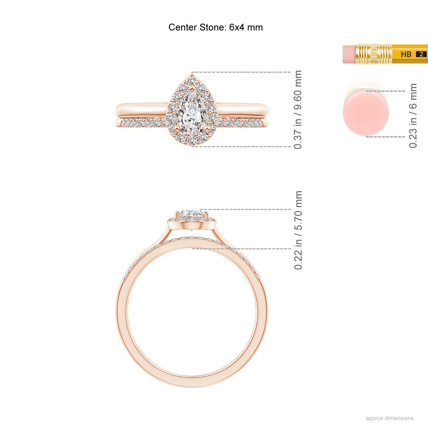 I-J, I1-I2 / 0.63 CT / 14 KT Rose Gold