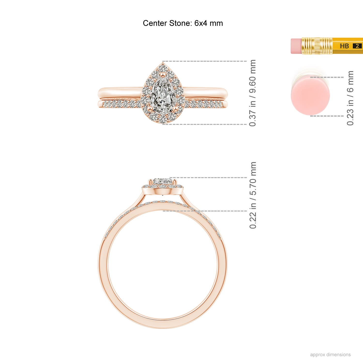 K, I3 / 0.63 CT / 14 KT Rose Gold