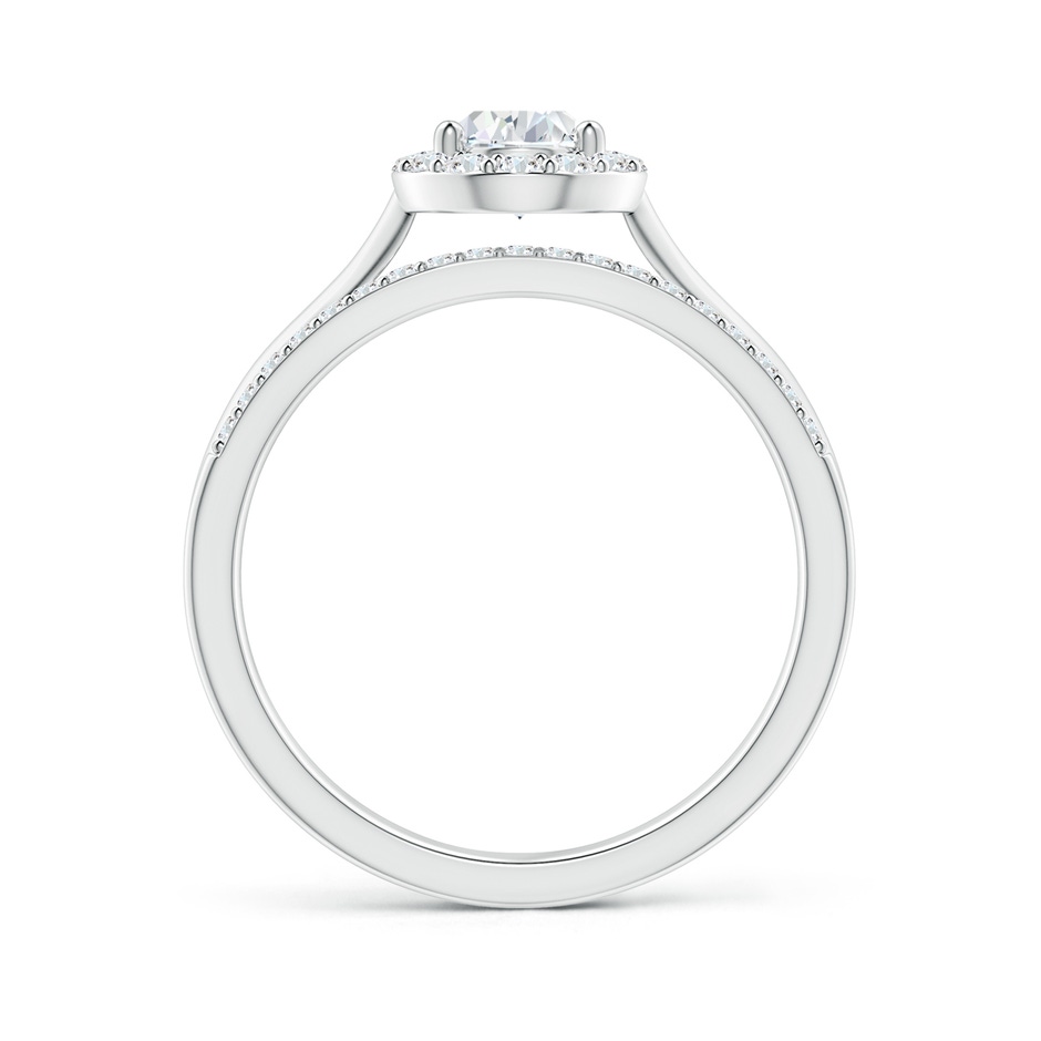 7x5mm GVS2 Pear-Shaped Diamond Halo Bridal Set in P950 Platinum side-1