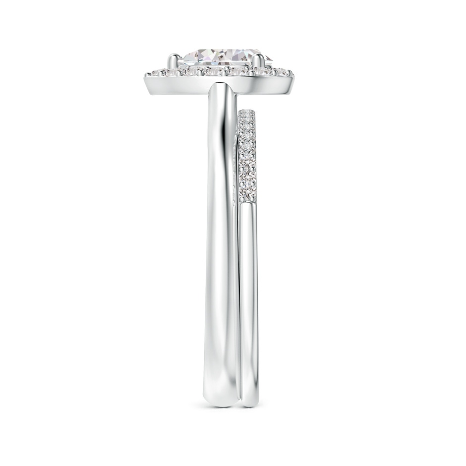 7x5mm IJI1I2 Pear-Shaped Diamond Halo Bridal Set in P950 Platinum side-2