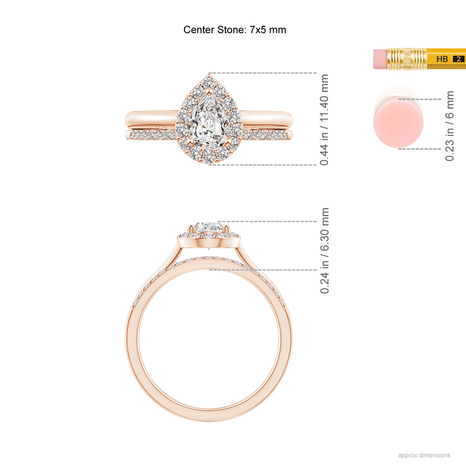 I-J, I1-I2 / 1.01 CT / 14 KT Rose Gold