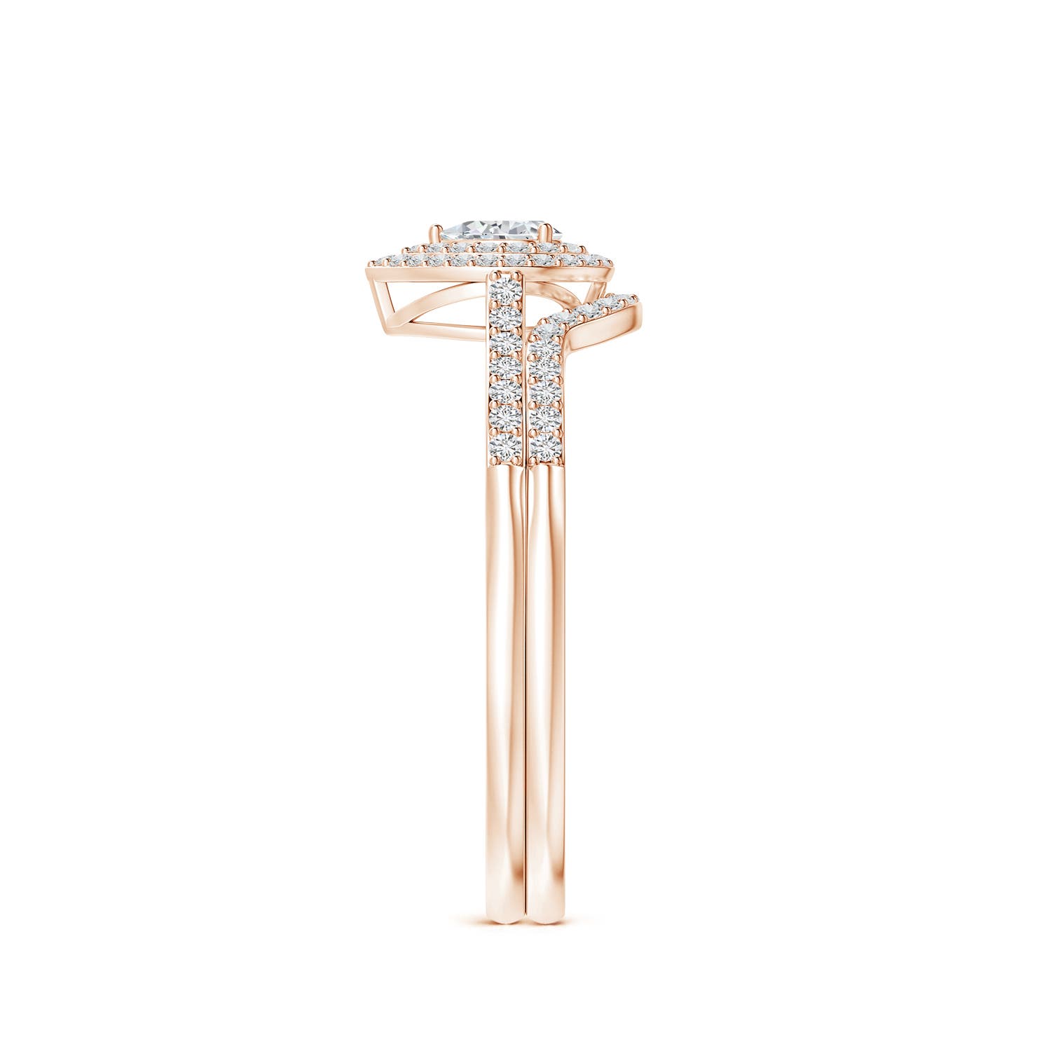 H, SI2 / 0.44 CT / 14 KT Rose Gold