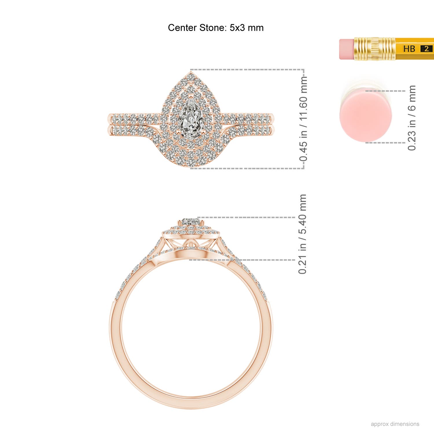 K, I3 / 0.57 CT / 14 KT Rose Gold