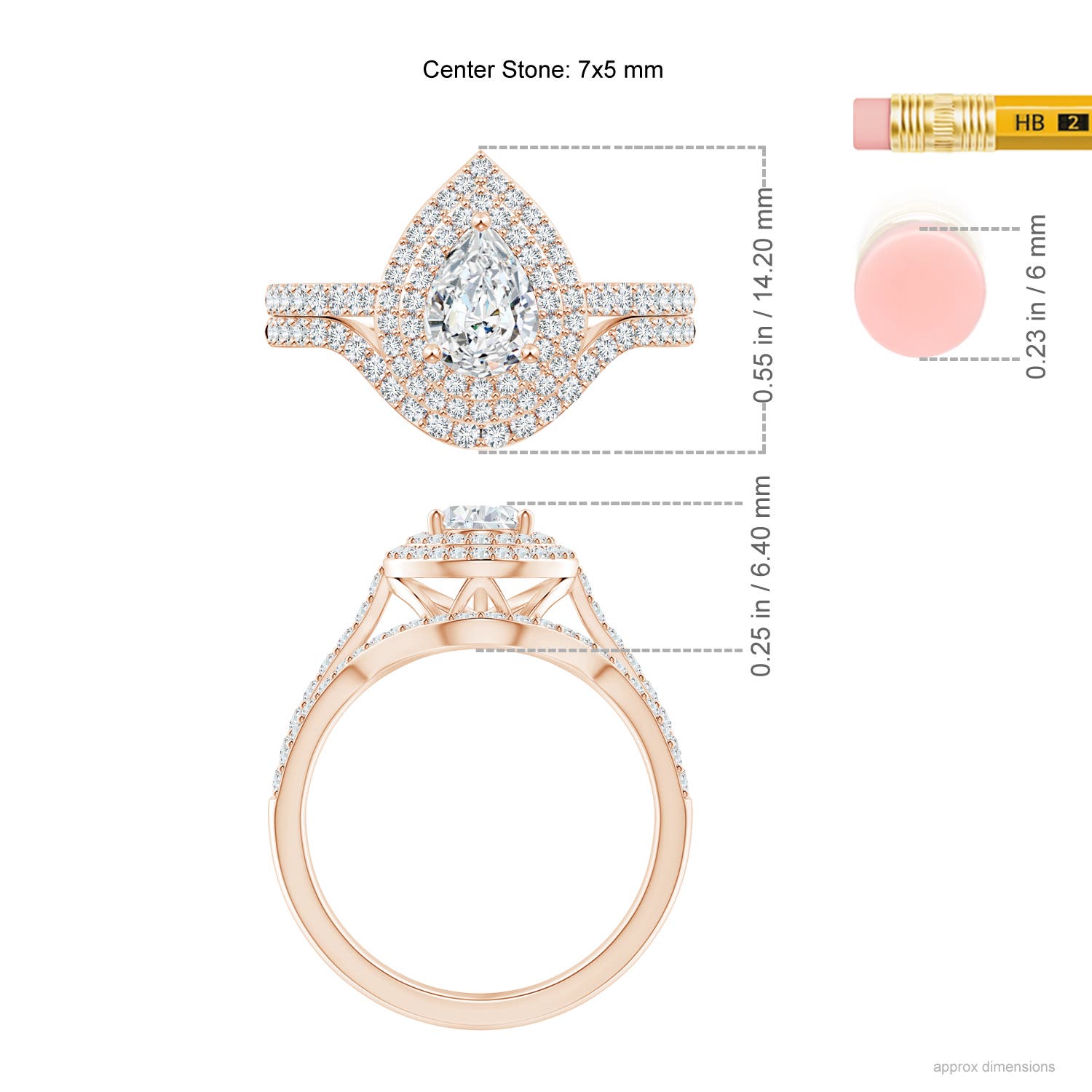 G, VS2 / 1.32 CT / 14 KT Rose Gold