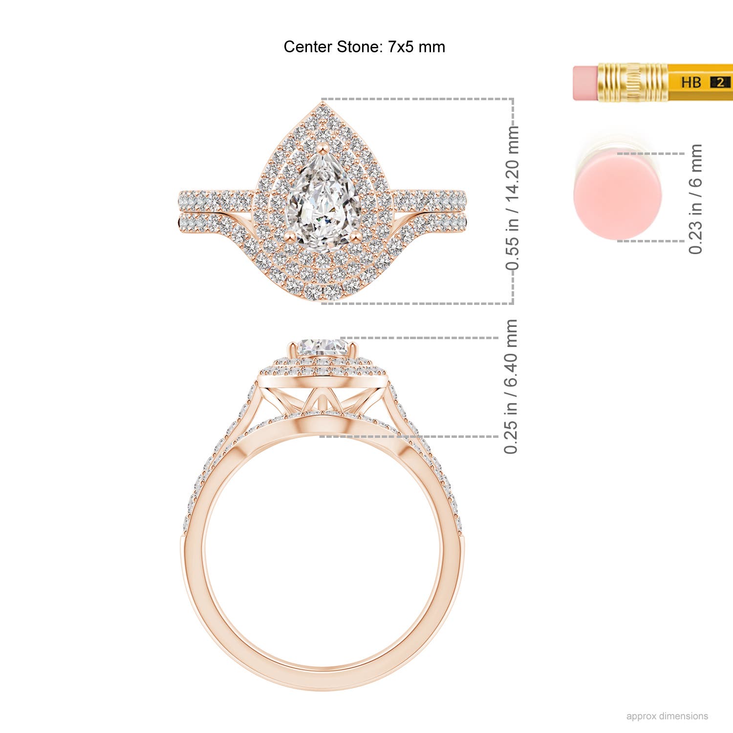 I-J, I1-I2 / 1.32 CT / 14 KT Rose Gold