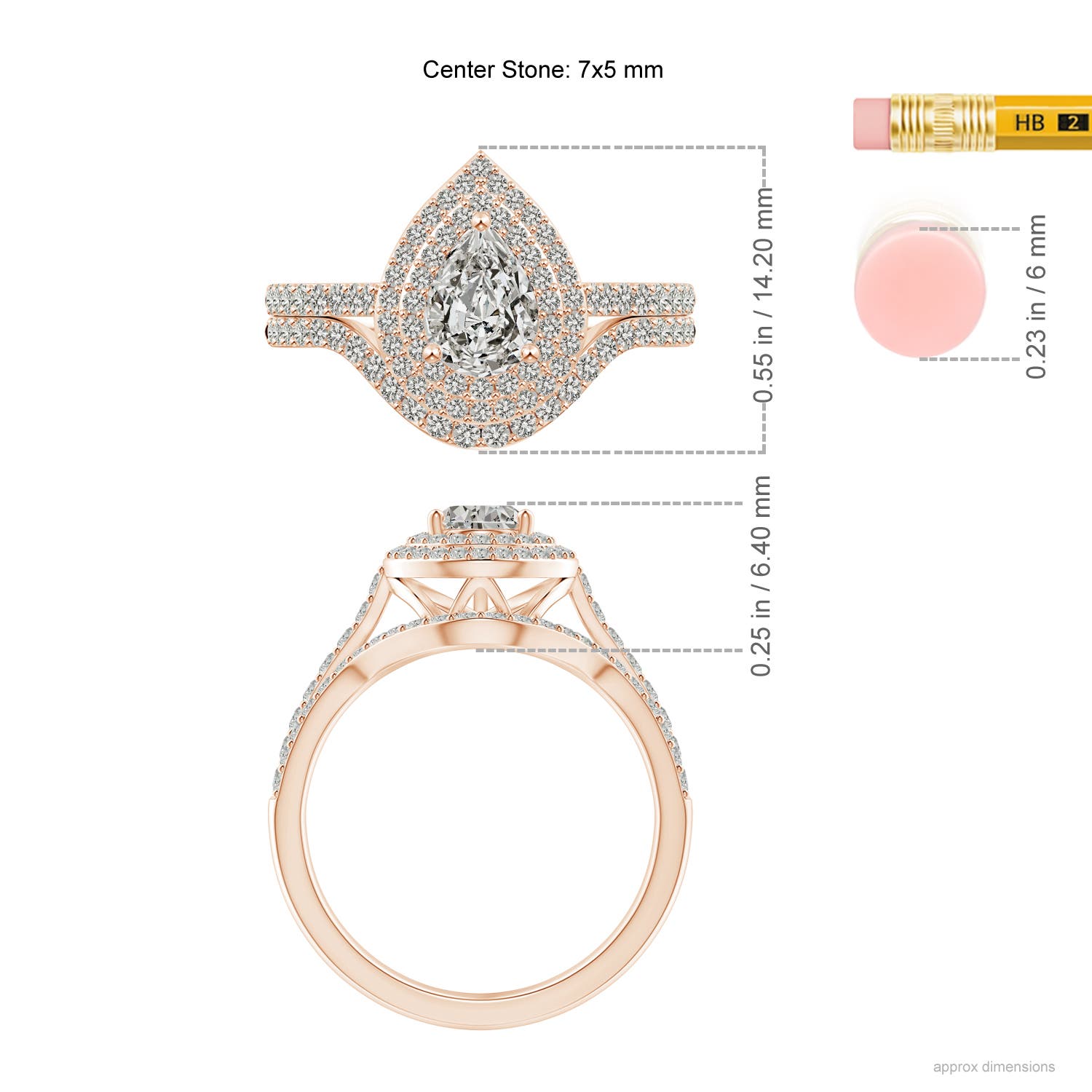 K, I3 / 1.32 CT / 14 KT Rose Gold