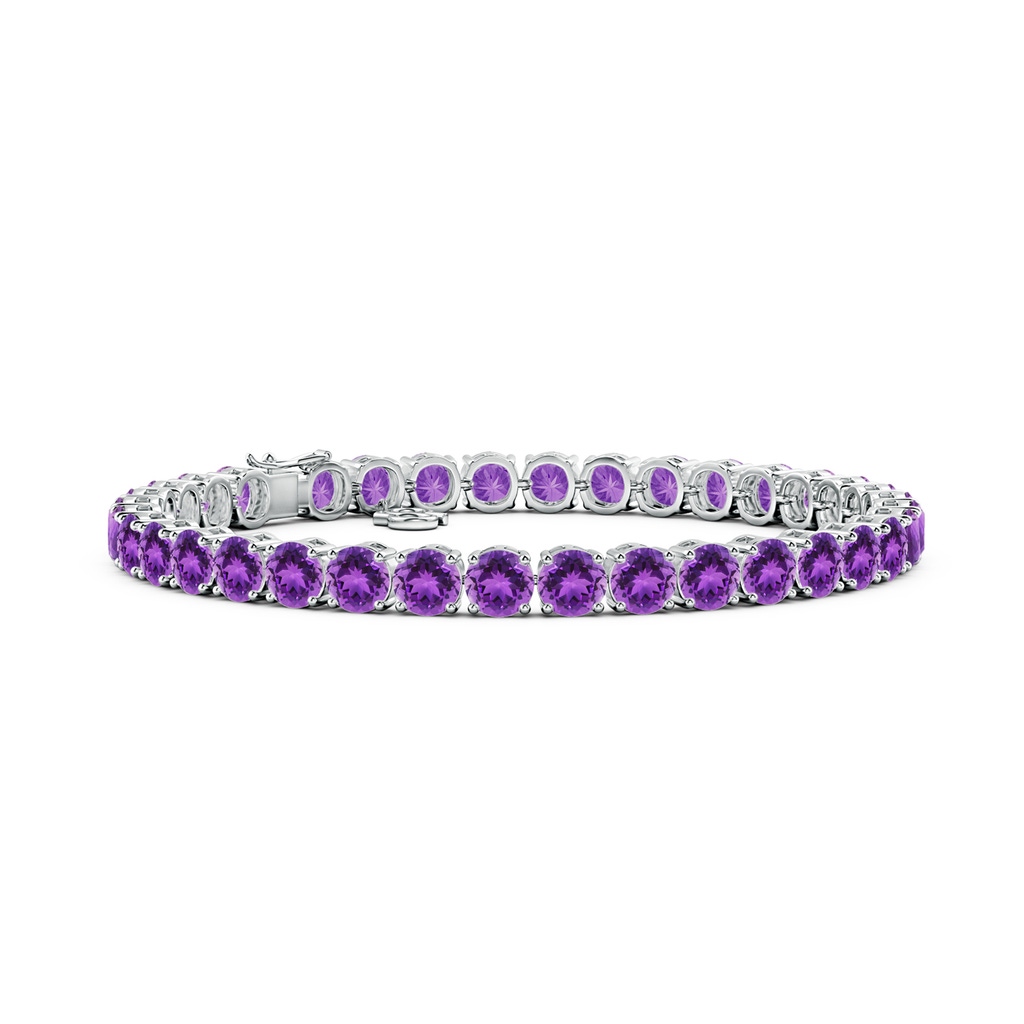 5mm AAA Amethyst Tennis Bracelet in support of Alzheimer's Association&reg; in S999 Silver