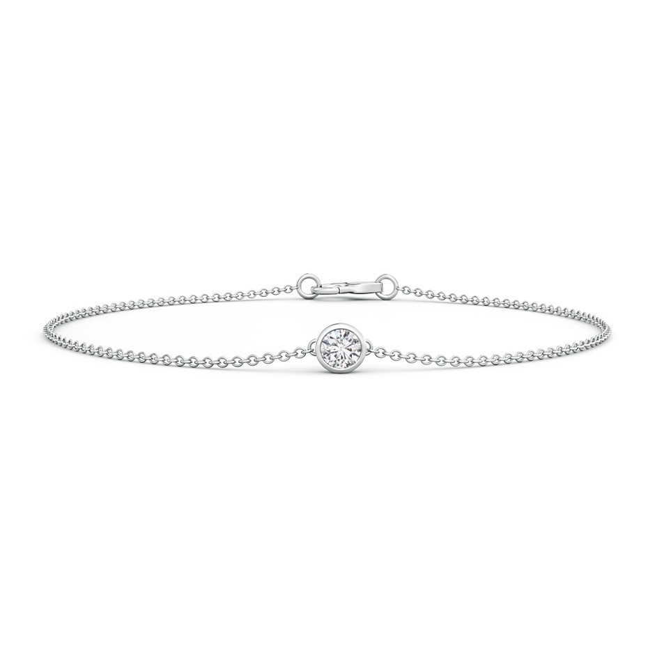 4.1mm HSI2 Bezel-Set Round Lab-Grown Diamond Chain Bracelet in S999 Silver 