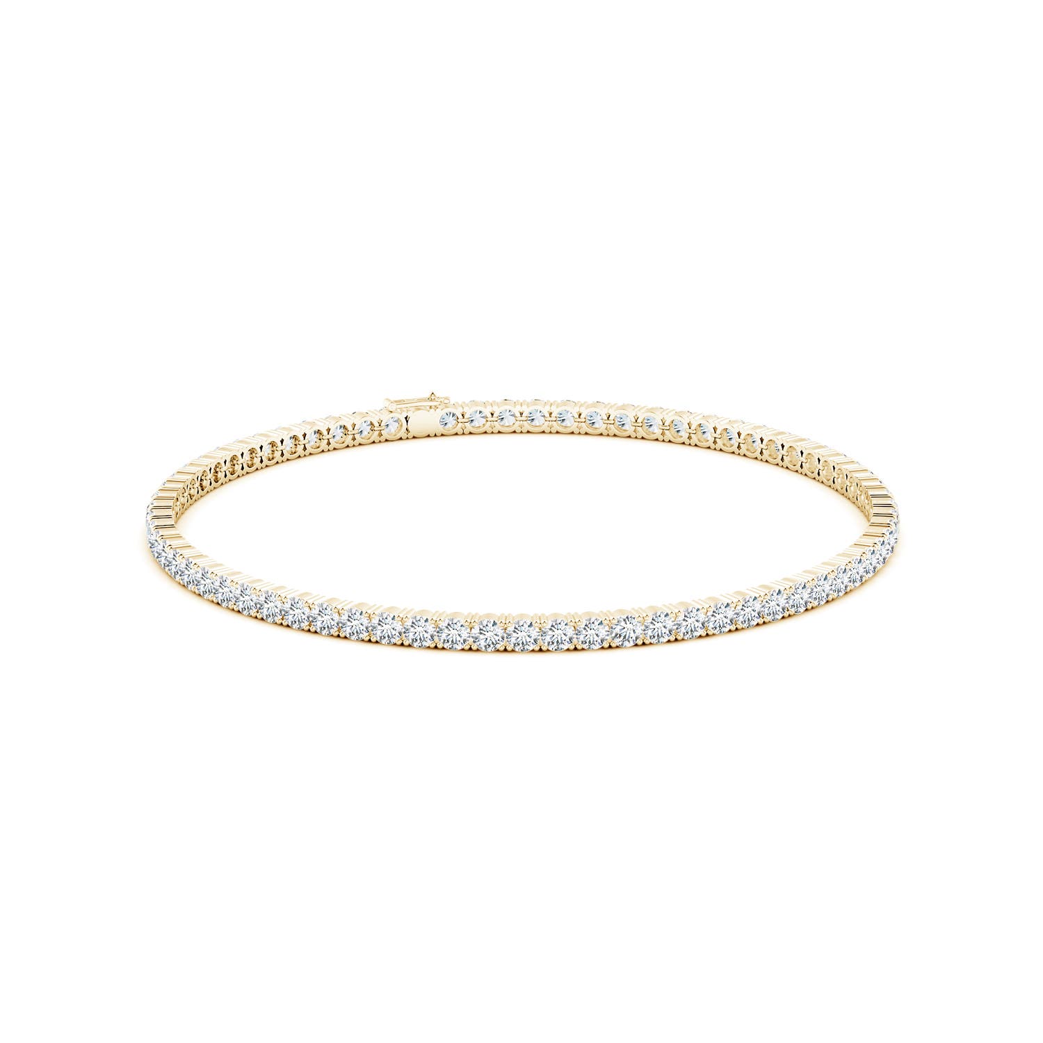 2.5mm FGVS Lab-Grown Classic Diamond Linear Tennis Bracelet in 18K Yellow Gold