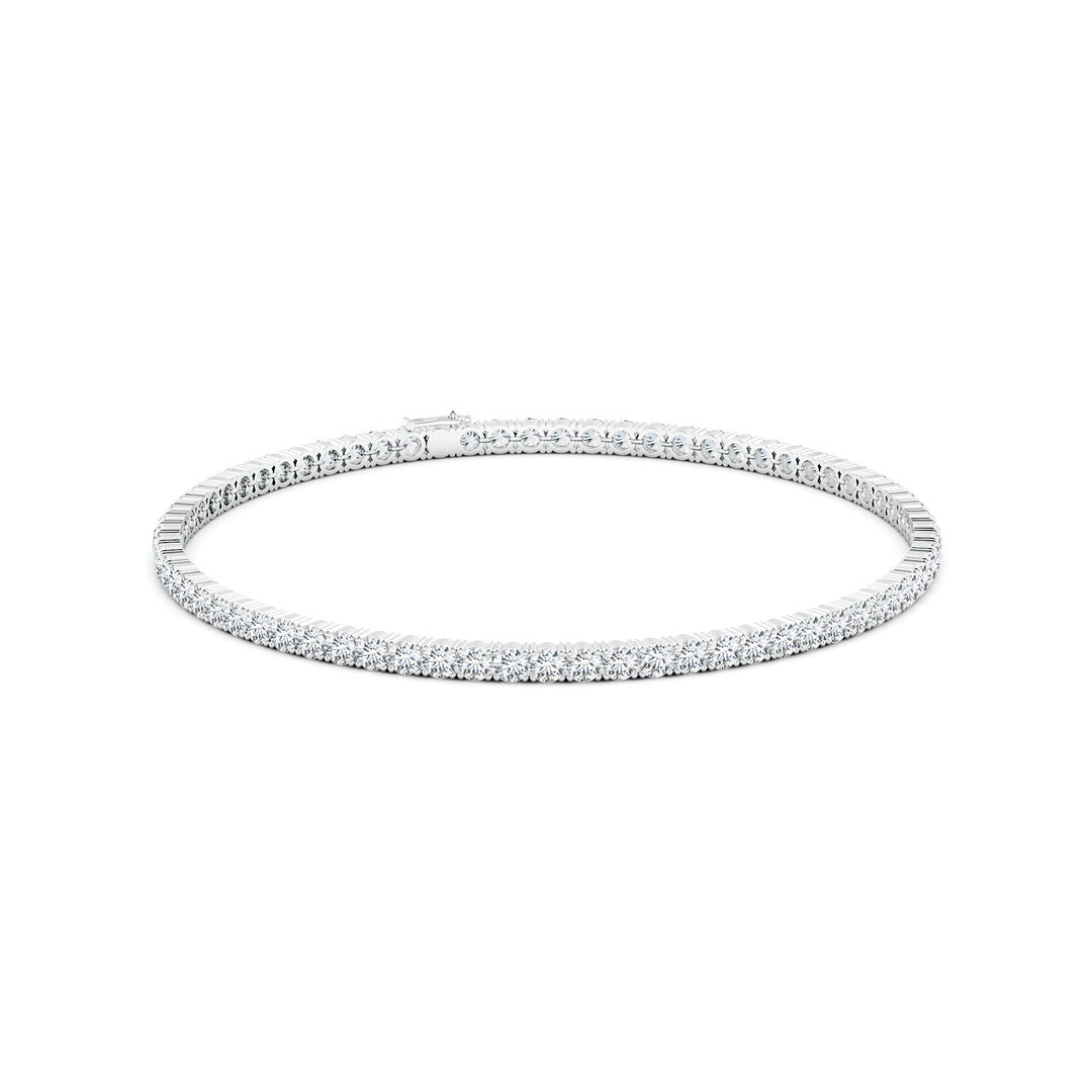 2.5mm FGVS Lab-Grown Classic Diamond Linear Tennis Bracelet in White Gold - side 6