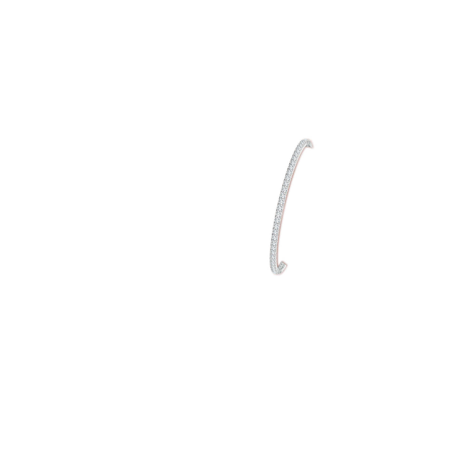 2.5mm FGVS Lab-Grown Classic Diamond Linear Tennis Bracelet in White Gold - body_arm