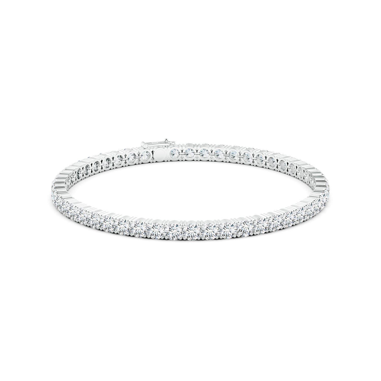 3.5mm FGVS Lab-Grown Classic Diamond Linear Tennis Bracelet in White Gold