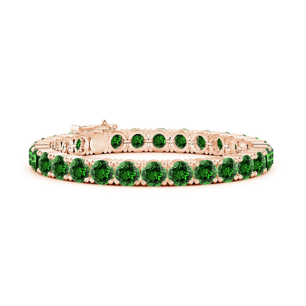 6mm Labgrown Lab-Grown Classic Emerald Linear Tennis Bracelet in Rose Gold