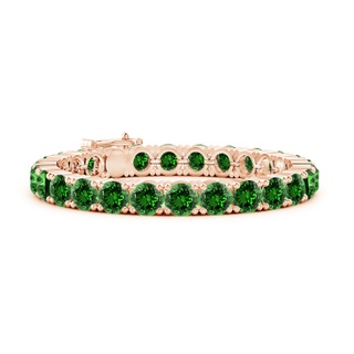 7mm Labgrown Lab-Grown Classic Emerald Linear Tennis Bracelet in 9K Rose Gold