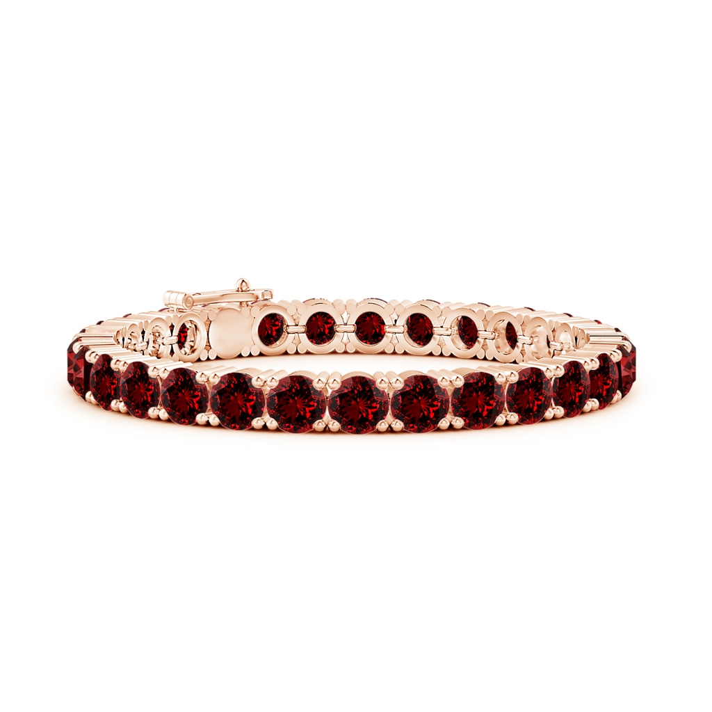 6mm Labgrown Lab-Grown Classic Ruby Linear Tennis Bracelet in Rose Gold