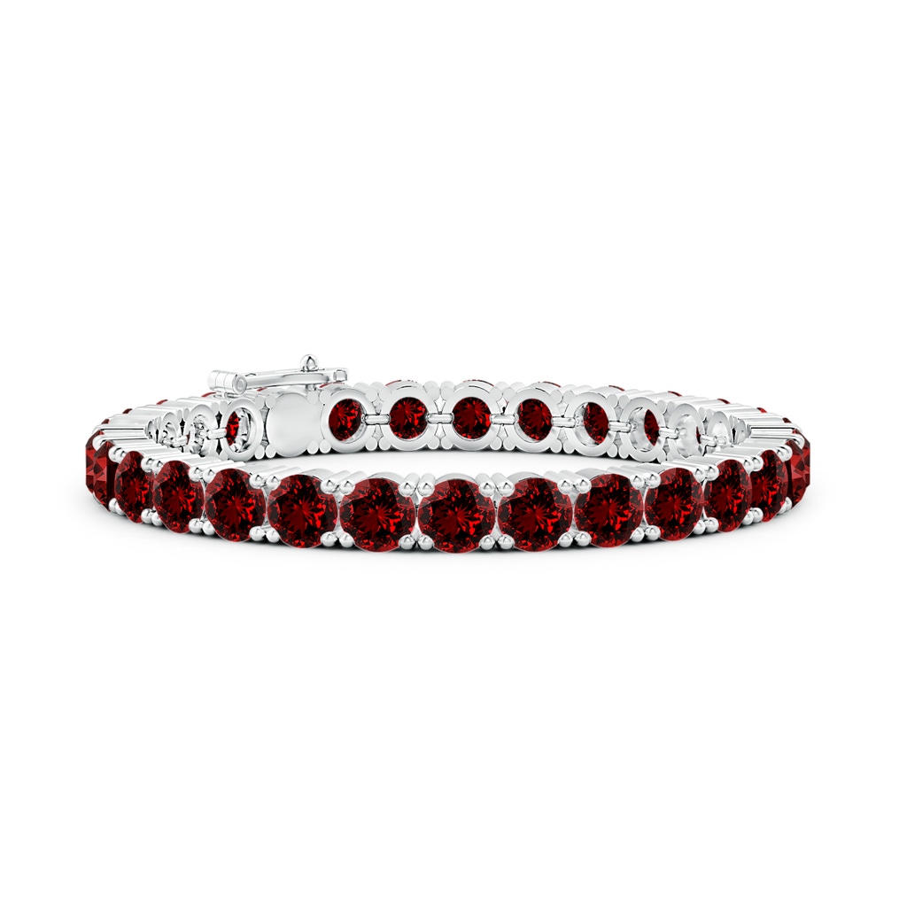 6mm Labgrown Lab-Grown Classic Ruby Linear Tennis Bracelet in S999 Silver