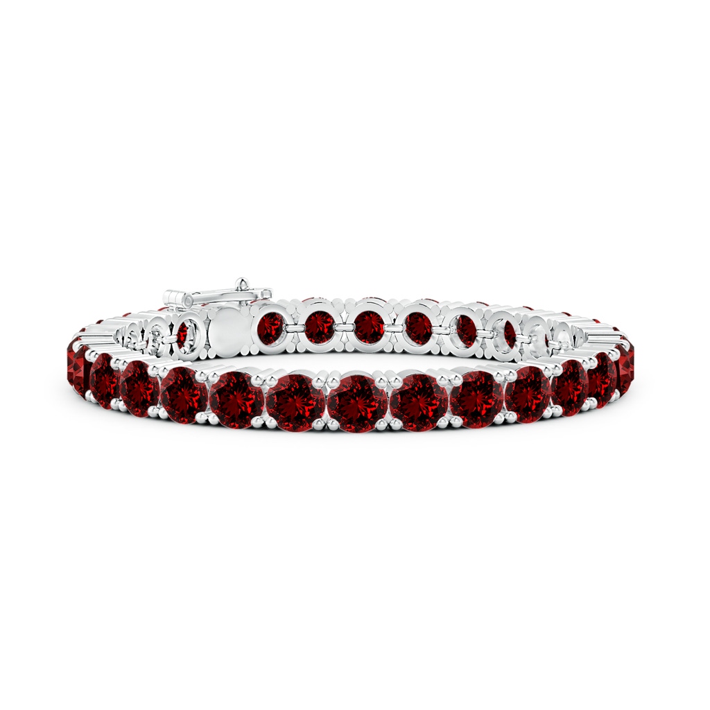 6mm Labgrown Lab-Grown Classic Ruby Linear Tennis Bracelet in White Gold