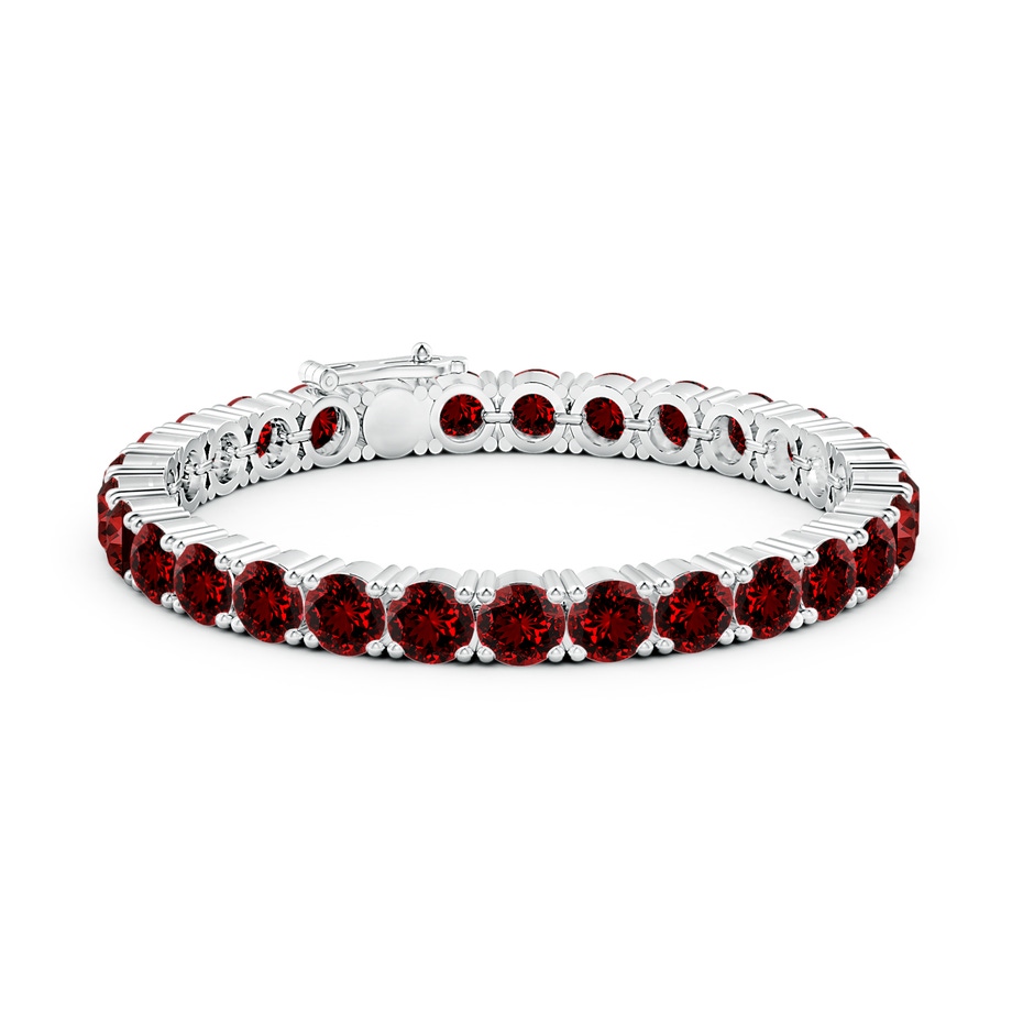 6mm Labgrown Lab-Grown Classic Ruby Linear Tennis Bracelet in White Gold side 199