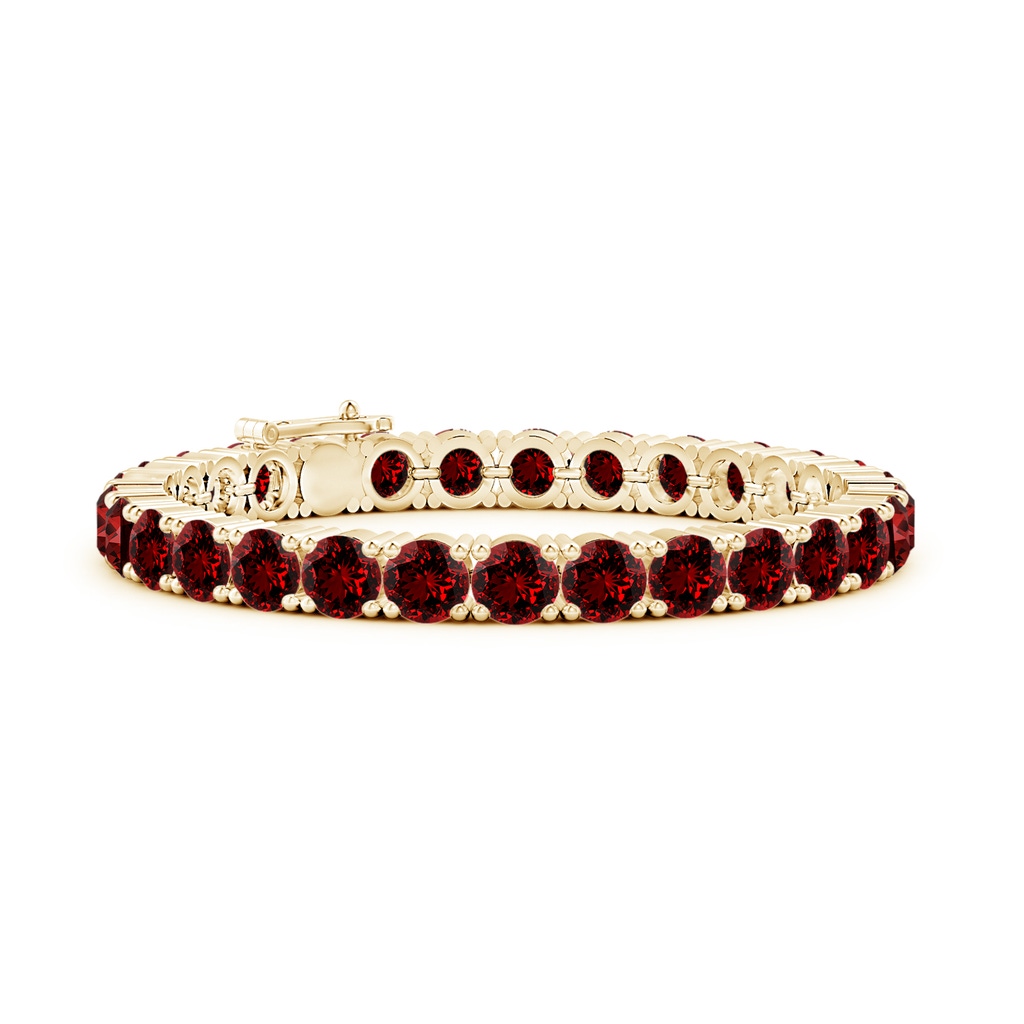 6mm Labgrown Lab-Grown Classic Ruby Linear Tennis Bracelet in Yellow Gold