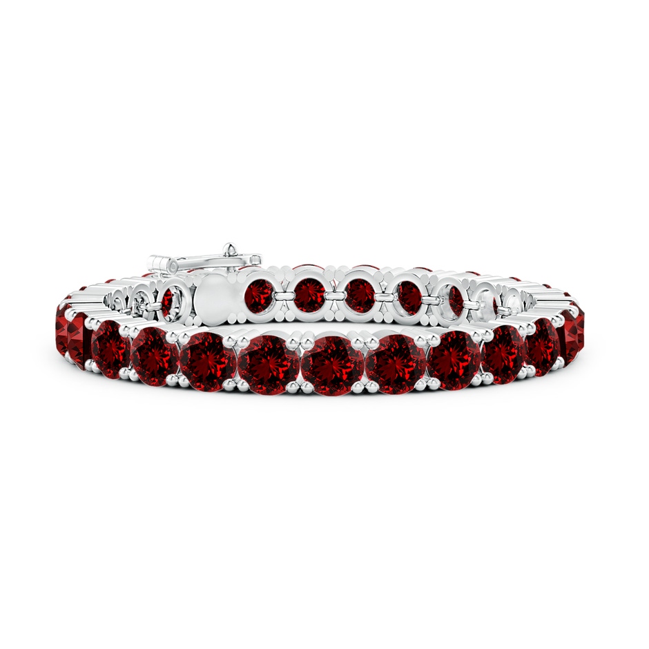 7mm Labgrown Lab-Grown Classic Ruby Linear Tennis Bracelet in White Gold 