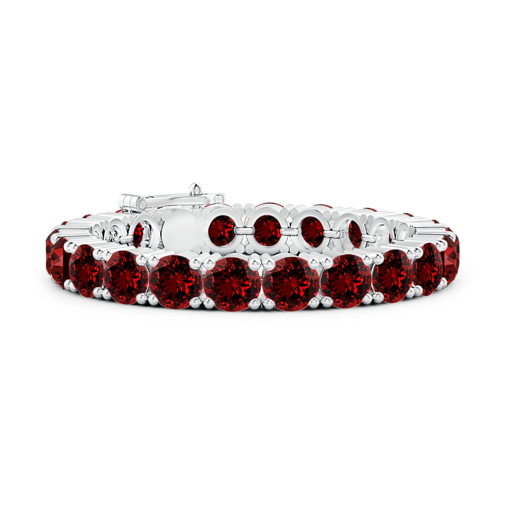 8mm Labgrown Lab-Grown Classic Ruby Linear Tennis Bracelet in 9K White Gold