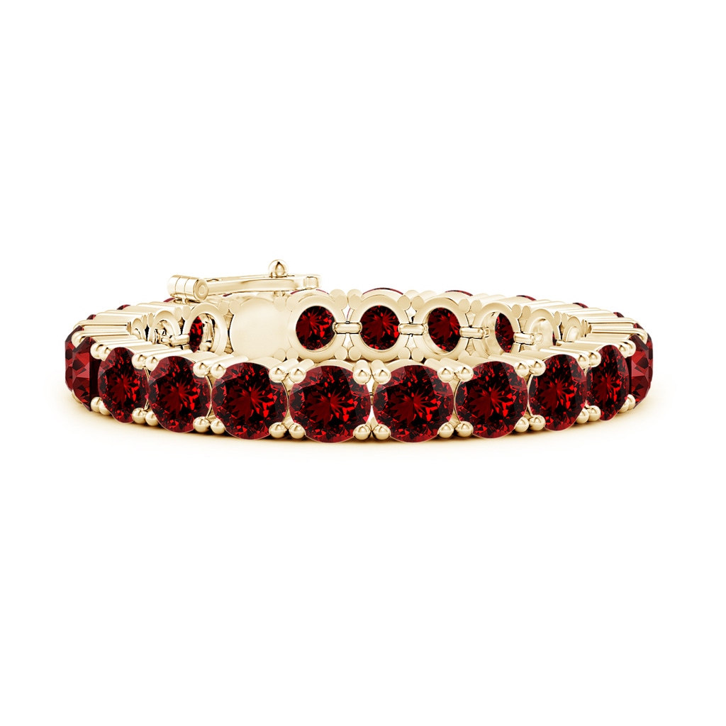8mm Labgrown Lab-Grown Classic Ruby Linear Tennis Bracelet in Yellow Gold