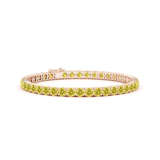 4mm Labgrown Classic Lab-Grown Fancy Intense Yellow Diamond Linear Tennis Bracelet in 18K Rose Gold