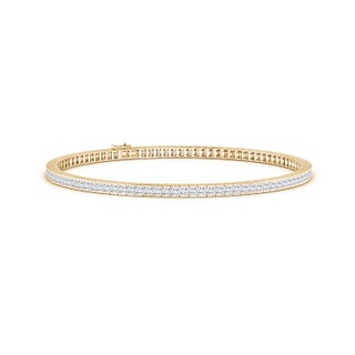 1.7mm FGVS Lab-Grown Channel-Set Princess-Cut Diamond Tennis Bracelet in 10K Yellow Gold