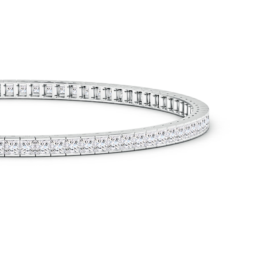 2.1mm FGVS Lab-Grown Channel-Set Princess-Cut Diamond Tennis Bracelet in White Gold side 199