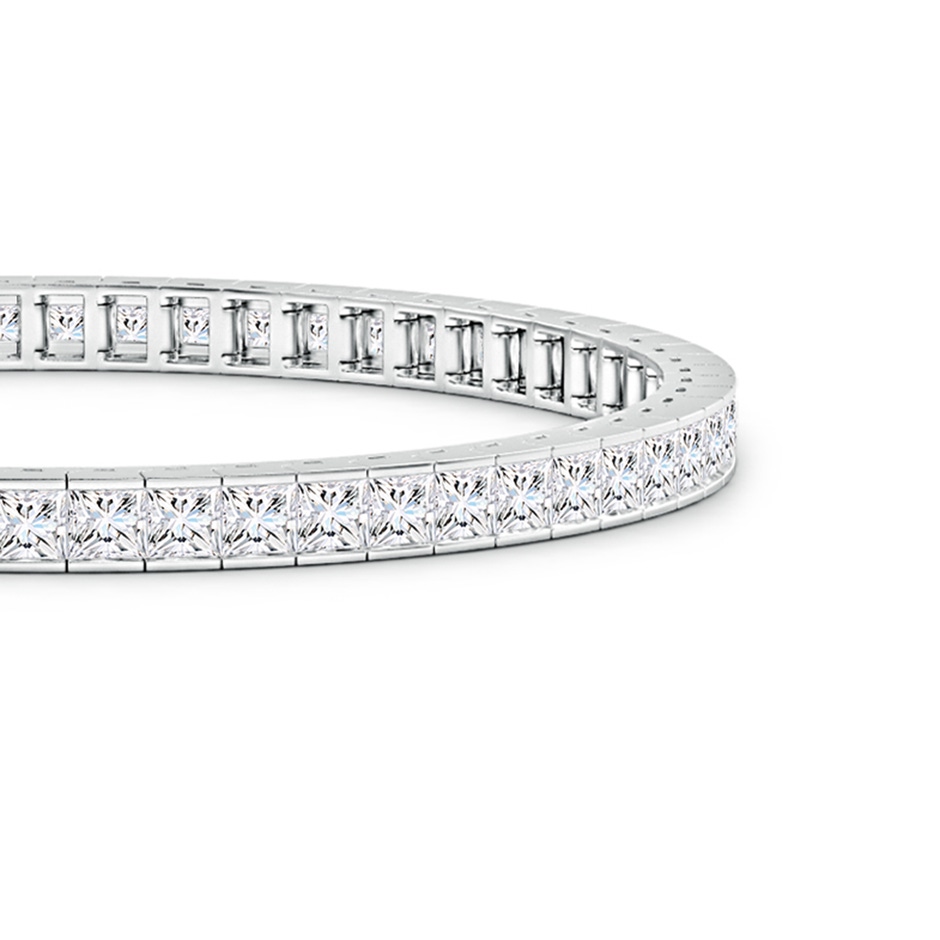 3mm FGVS Lab-Grown Channel-Set Princess-Cut Diamond Tennis Bracelet in White Gold side 199