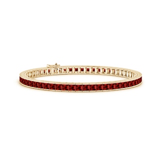 3mm Labgrown Lab-Grown Channel-Set Square Ruby Tennis Bracelet in 10K Yellow Gold