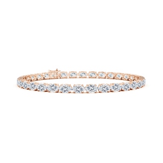 5x3mm FGVS Lab-Grown Classic Oval Diamond Tennis Link Bracelet in 10K Rose Gold