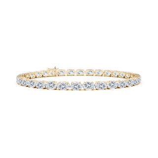 5x3mm FGVS Lab-Grown Classic Oval Diamond Tennis Link Bracelet in 10K Yellow Gold