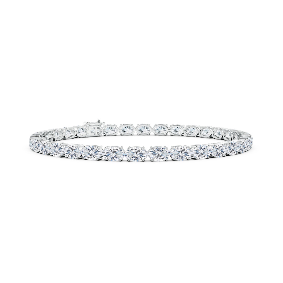 5x3mm FGVS Lab-Grown Classic Oval Diamond Tennis Link Bracelet in White Gold 