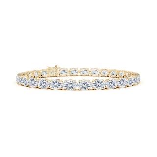 6x4mm FGVS Lab-Grown Classic Oval Diamond Tennis Link Bracelet in 10K Yellow Gold