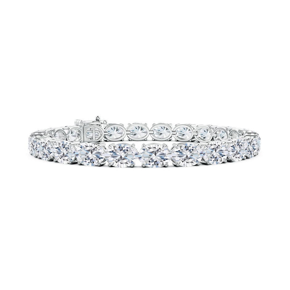 7x5mm FGVS Lab-Grown Classic Oval Diamond Tennis Link Bracelet in White Gold 