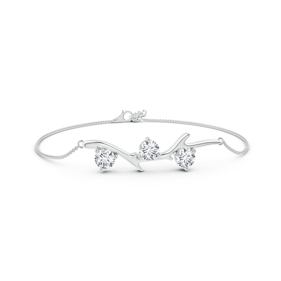 5.1mm FGVS Lab-Grown Nature Inspired Round Diamond Tree Branch Bracelet in P950 Platinum 