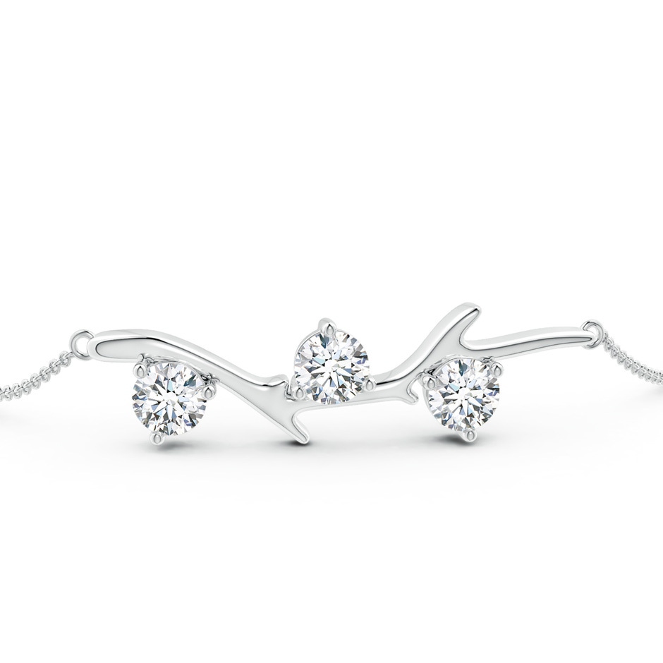 5.1mm FGVS Lab-Grown Nature Inspired Round Diamond Tree Branch Bracelet in P950 Platinum side 199