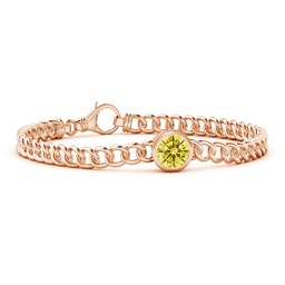 Rose Gold Rose Gold Lab Grown Yellow Diamond Bracelets