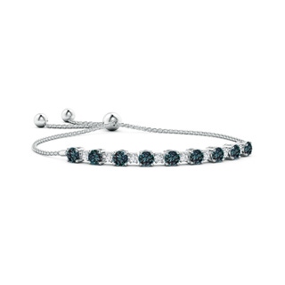 5mm Labgrown Alternating Lab-Grown Alexandrite & Diamond Tennis Bolo Bracelet in White Gold