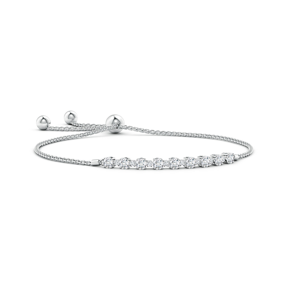 3mm FGVS Lab-Grown Alternating Size Diamond Tennis Bolo Bracelet in White Gold 