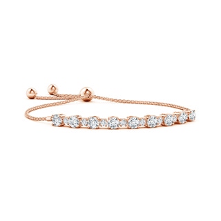 5mm FGVS Lab-Grown Alternating Size Diamond Tennis Bolo Bracelet in 9K Rose Gold